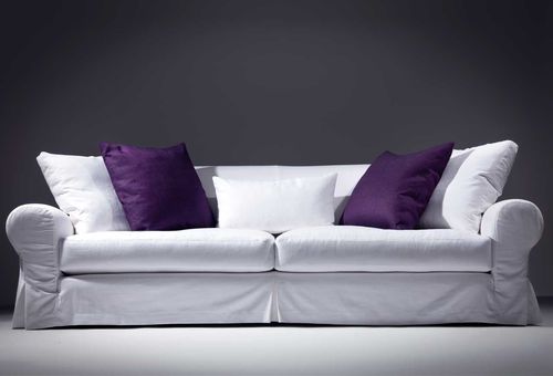 Modernes Sofa - STANFORD - ORIOR BY DESIGN LTD - Stoff / weiß / 3 Plätze
