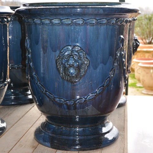 Ton-Pflanzgefäß - LION - POTERIE LE CHÊNE VERT - rund