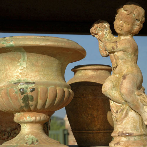 Terrakotta-Pflanzkübel - TUSCANY - POTERIE LE CHÊNE VERT - rechteckig / rund / für Außenbereich
