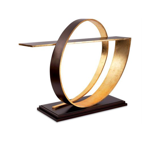 Konsolentisch / originelles Design - CYCLONE - VILLIERS - Holz / Metall / Stein