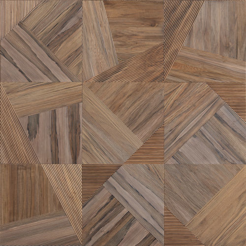 Verkleidungs-Dekorplatte - Ridge Walnut - WONDERWALL STUDIOS - wandmontiert / für Innenausbau / Nussbaum
