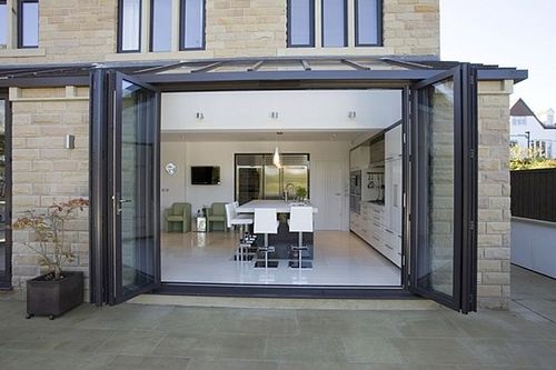 Schiebe-Stapel-Terrassentür - BI-FOLDING - Apropos Tectonic Limited - faltbar / Aluminium / mit Doppelverglasung