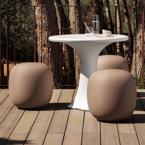 Moderner Hocker - PANDORA - Myyour - Kunststoff / Gestell aus Kunststoff / mit Mittelfuß