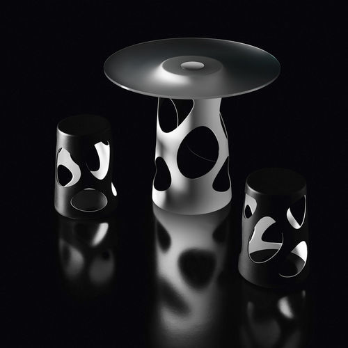 Bistrotisch / originelles Design - LIBERTY - Myyour - HPL / Glas / Kunststoff