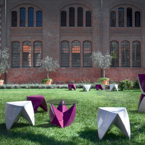Beistelltisch / originelles Design - Myyour - ABS / PMMA / Glas