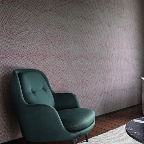 Moderne Tapete - CORD  - Hooked on Walls - Motiv / Stoffoptik / grau