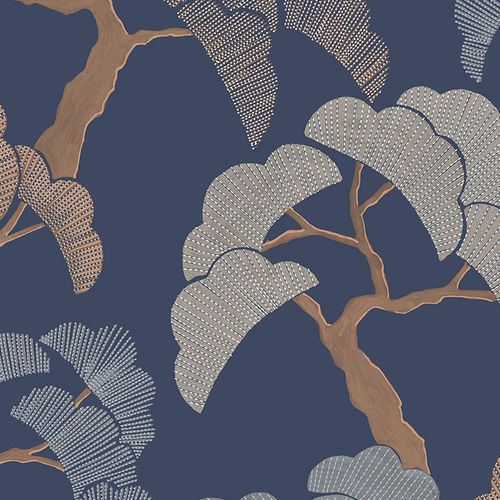Moderne Tapete - CARMONA  - Hooked on Walls - Naturmotiv / Stoffoptik / grau