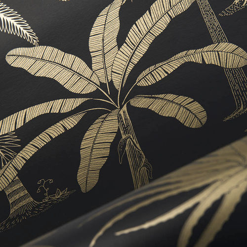 Moderne Tapete - ROYAL  - Hooked on Walls - Naturmotiv / Stoffoptik / grau