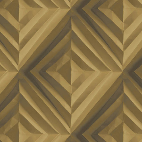 Moderne Tapete - FOLD  - Hooked on Walls - geometrisches Muster / 3D-Effekt / grau