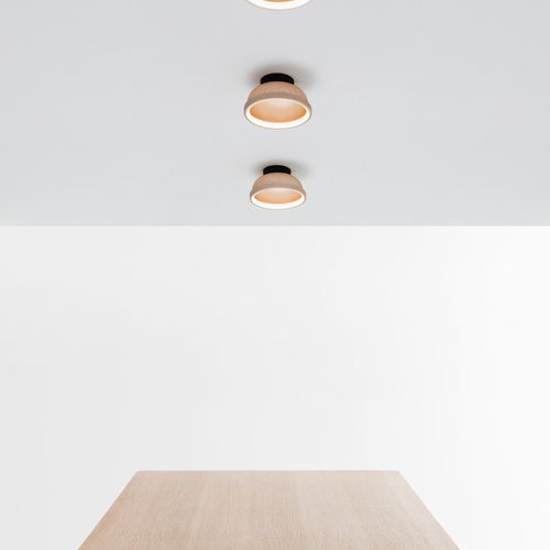 Moderne Deckenleuchte - MESH - Resident - rund / Aluminium / LED