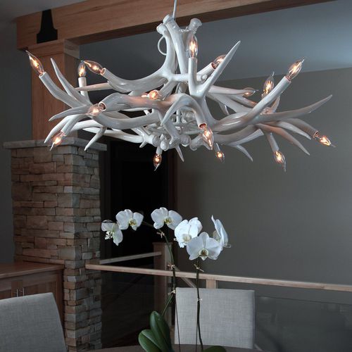 Moderner Kronleuchter - SUPERORDINATE ANTLER 12 - Roll & Hill - Keramik / für Gewerbegebrauch / mit Glühlampe