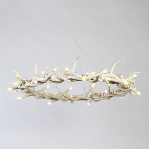 Moderner Kronleuchter - SUPERORDINATE ANTLER 27 - Roll & Hill - Keramik / für Gewerbegebrauch / mit Glühlampe