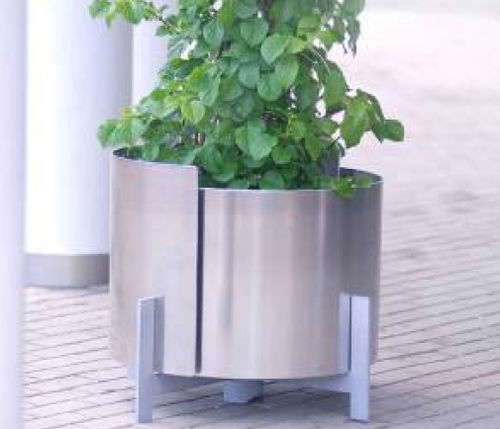 Stahl-Pflanzkübel - BRASILIA - Urbes 21 - Edelstahl / Aluminium / Polyester