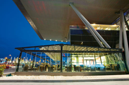 Selbsttragende Pergola - TW22  - ALBAYRAK  - Aluminium / mit Stoffüberdachung / für Gewerbegebrauch