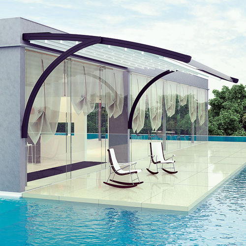 Hängende Pergola - MN2  - ALBAYRAK  - Aluminium / mit Stoffüberdachung / für Gewerbegebrauch