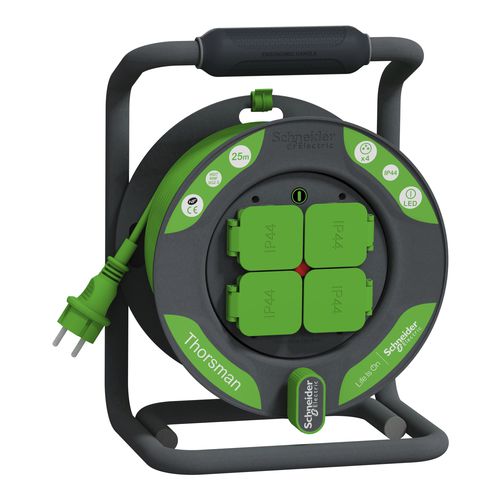 Kabeltrommel mit 4 Steckdosen - HO7RNF  - SCHNEIDER ELECTRIC - IP44 / 2,5 mm