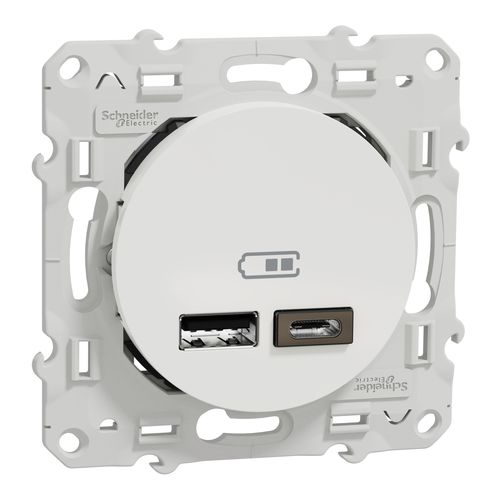 Elektrische Steckdose - Odace - SCHNEIDER ELECTRIC - USB / doppelt / 3-fach