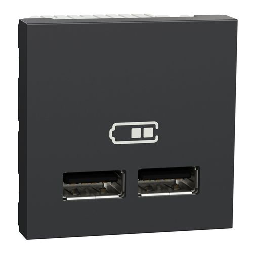 USB-Steckdose - UNICA - SCHNEIDER ELECTRIC - doppelt / wandmontiert / Unterputz