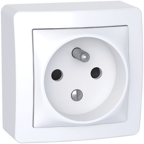 Doppelte Steckdose - Alréa - SCHNEIDER ELECTRIC - wandmontiert / Aufputz / modern