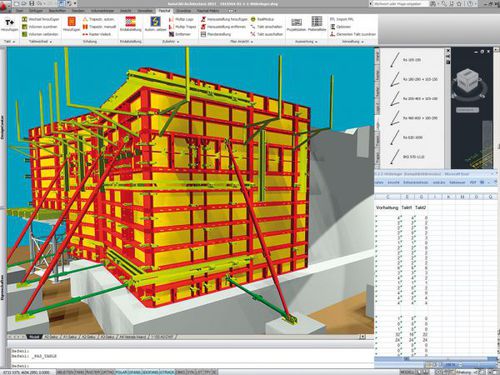 Projektverwaltungssoftware - PPPro - PASCHAL  - Schalungsplanung / unter Autocad / 2D