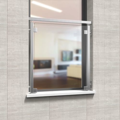 Aluminium-Geländer - K-01 / K-02 - PAULI FRANCE  - Glasplatten / für Außenbereich / für Balkon