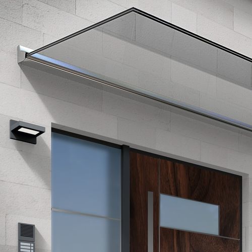 Vordach für Eingang - VD 1511-17 - PAULI FRANCE  - Aluminium / Edelstahl / Glas