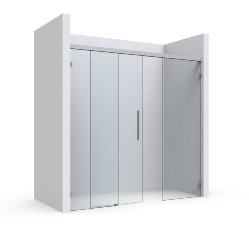 Begehbare Dusche - 105 (L/R) - PAULI FRANCE  - Stahl / Glas / Schiebe