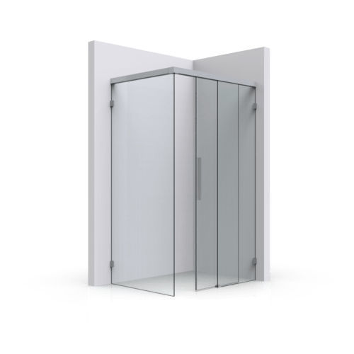 Begehbare Duschkabine - 210 (L/R) - PAULI FRANCE  - Hartglas / mit Flügeltür / für Eckeinbau