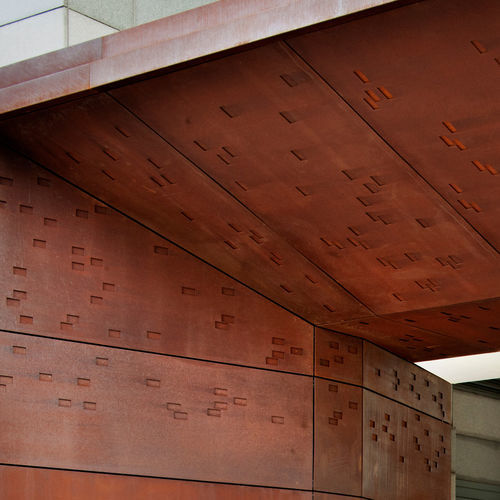 Wetterbeständige Verblendplatte - PHOENIX - POHL Metal Systems GmbH - Stahl / für Außenbereich / modern
