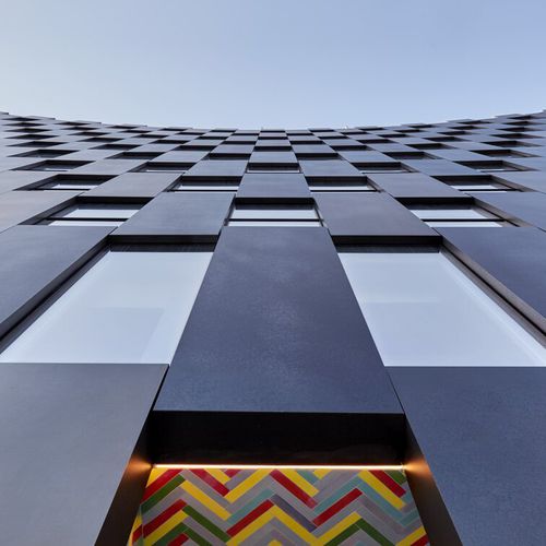 Edelstahl-Verblendplatte - CHARCOAL  - POHL Metal Systems GmbH - für Außenbereich / modern / matt