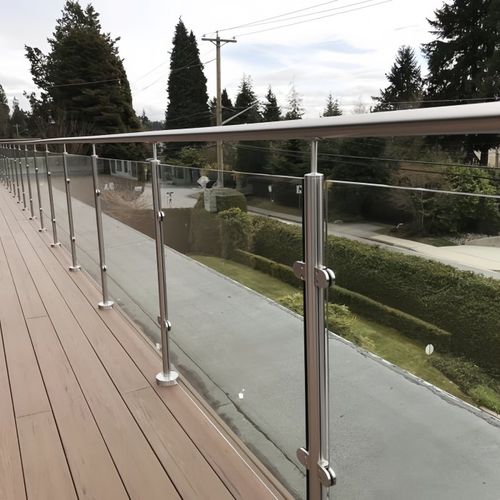 Aluminium-Geländer - STAINLESS STEEL POST - Qingdao Jinfer International Co., Ltd. - Glasplatten / für Außenbereich / für den Innenraum