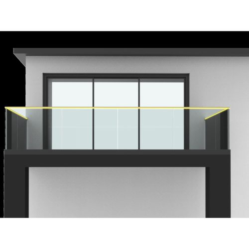 Glasplatten-Balkon - ALU36 - Qingdao Jinfer International Co., Ltd. - Geländer / Aluminium / anodisiertes Aluminium