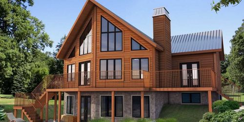 Haus aus Massivholz-Block - Northcliff - TIMBER BLOCK  - umweltfreundlich / modern / 2-Etagen