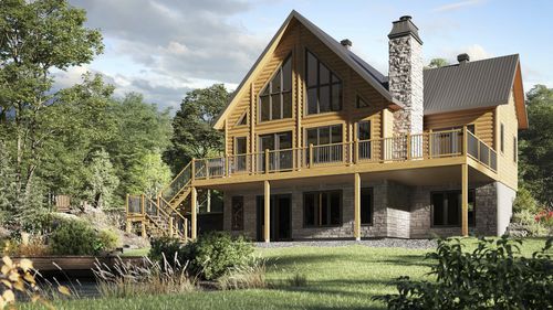 Blockhaus - Tacoma - TIMBER BLOCK  - modern / 2-Etagen / mit Terrasse