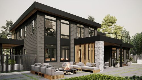 Blockhaus - Ballinger - TIMBER BLOCK  - modern / mit Terrasse / MOB