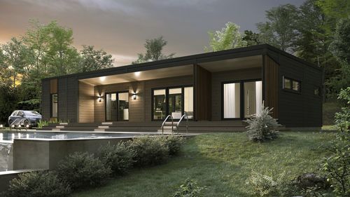Blockhaus - Austin - TIMBER BLOCK  - modern / ebenerdig / mit Terrasse