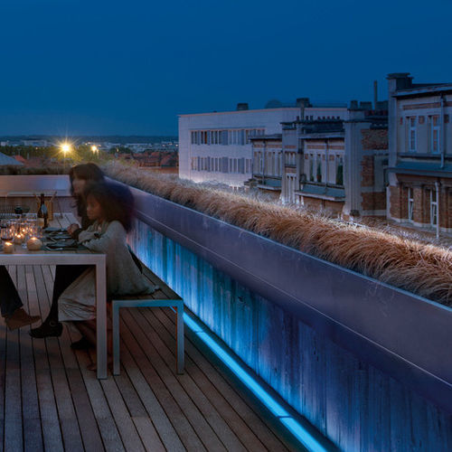 Polyethylen-Terrassendiele - BOARD 100 - B-FIX  - LED-beleuchtet