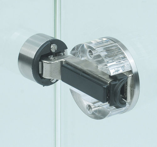 90°-Scharnier - VERIFIX® CLIX - BOHLE AG - für Glastür / gebürsteter Edelstahl / Federdruck