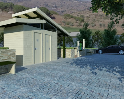Toiletten-Kiosk - CARMO - Holz