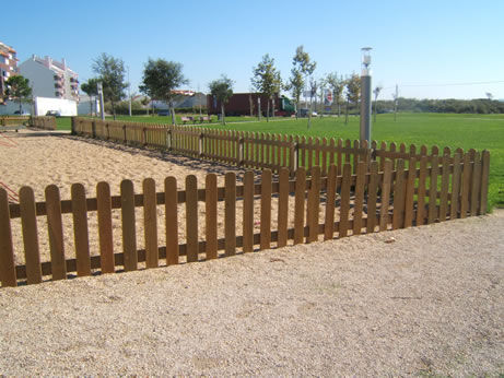 Zaun mit Stangen - PARK FENCE - CARMO - Garten / Holz / klassisch