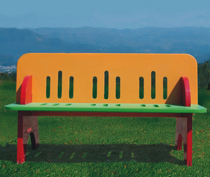 Moderne Gartenbank - ECO PARK - CARMO - Polyethylen / für Kinder