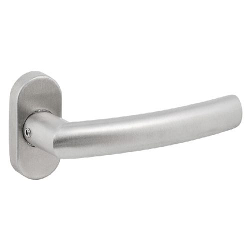 Türgriff - Ovaline - DESIGN-MAT - gebürsteter Edelstahl / klassisch / für Privatgebrauch