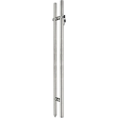 Türgriff - Lock Handle - DESIGN-MAT - gebürsteter Edelstahl / klassisch / für Privatgebrauch