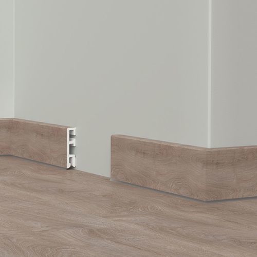 Weiße Zierleiste - USL 60 CUBICA - DÖLLKEN Profiles GmbH - silberfarben / Polymer / PVC