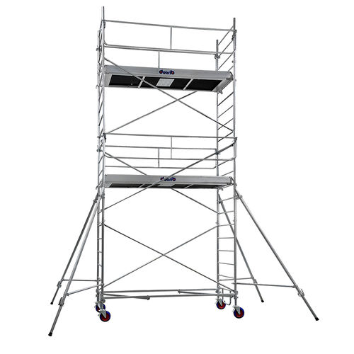 Holzgerüst - ROLLSTAR 295 - DUARIB - galvanisiertem Stahl / Aluminium / auf Rollen