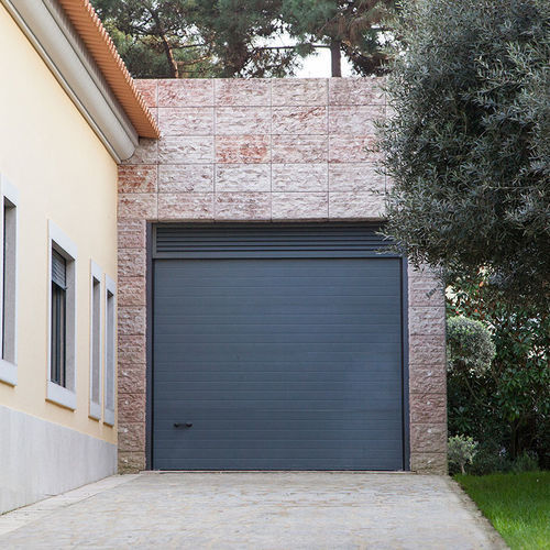 Sektionale Garagentür - BASIC - FLEXIDOOR SA - Stahlblech / automatisch / isolierend