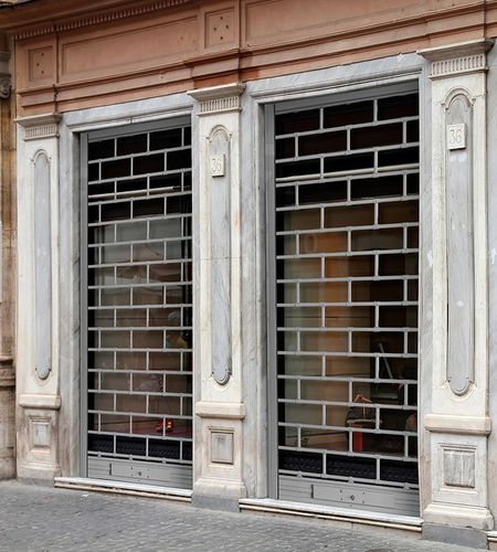 Rolltor aus Metall / für Einzelhandel - BRICK - FLEXIDOOR SA