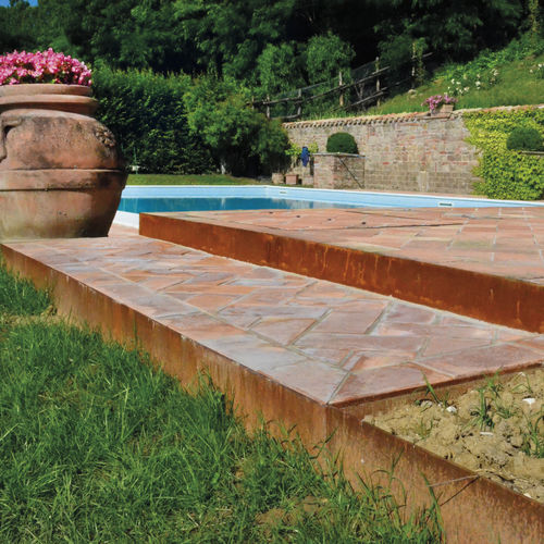Randstein für Garten - CORTEN - GRANULATI ZANDOBBIO SPA - Trenn / für Landschaftsgestaltung / COR-TEN®-Stahl