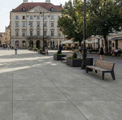 Sintergestein-Plattenbelag - PIAZZA MILANO - GRANULATI ZANDOBBIO SPA - Außen / für den Außenbereich / für Außenbereich