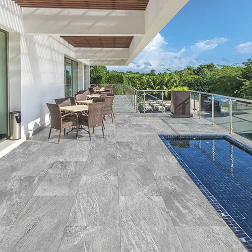 Feinsteinzeug-Plattenbelag - CERVINO GREY - GRANULATI ZANDOBBIO SPA - für Außenbereich / für Parkplätze / für Poolrand